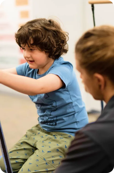 Child engaged in a supervised activity at the clinic