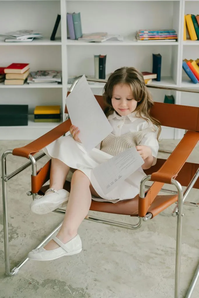 Child engaged in a cognition-focused learning activity