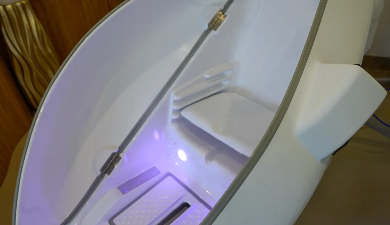 Interior of the HOCATT active oxygen cabinet at the Gold Coast clinic